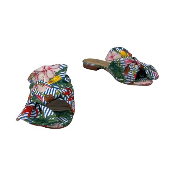 The Fix Women's Blue And Green Floral Naomi Sandals Sz 6.5M - NWB - Picture 2 of 11